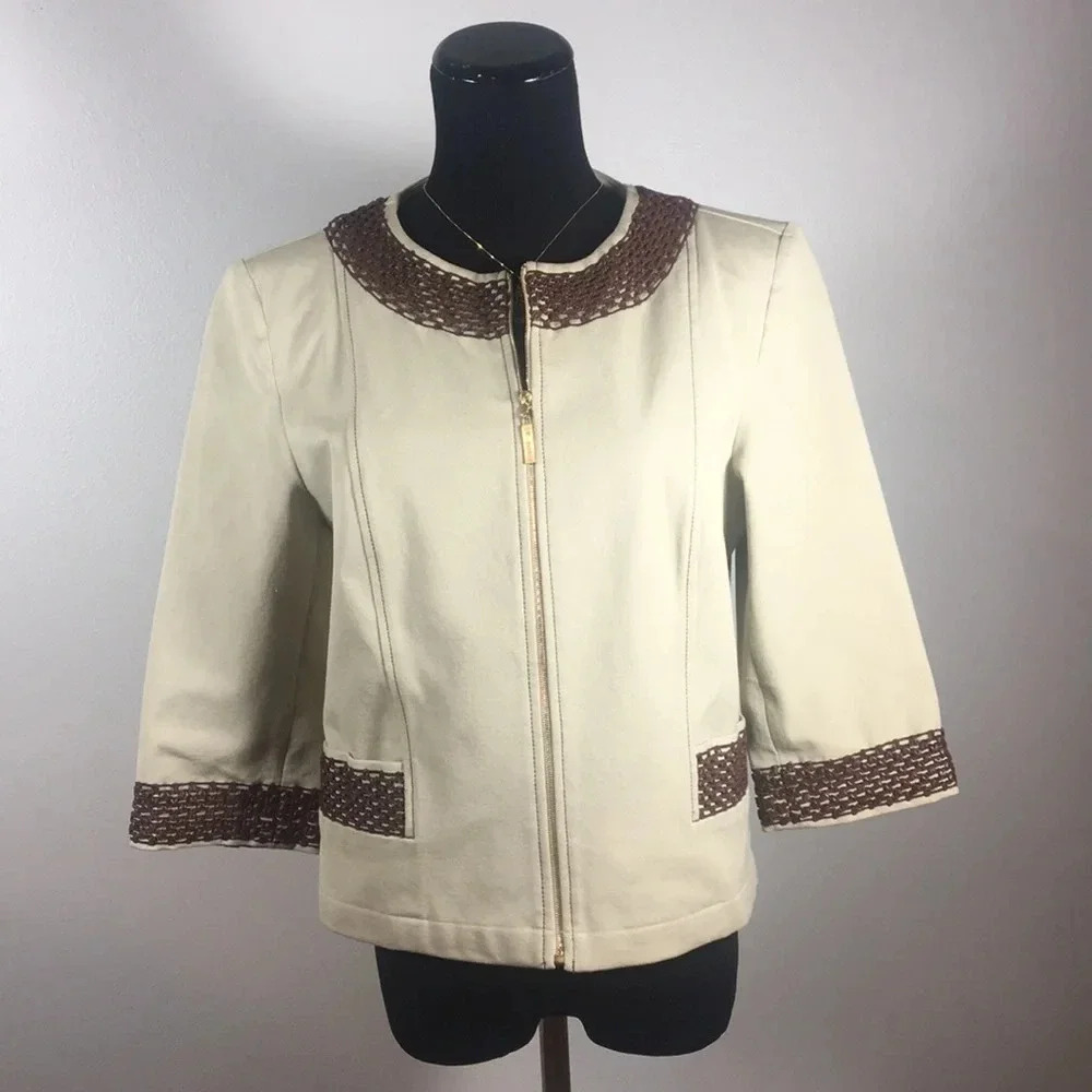 ST JOHN SPORT Khaki Stretch Jacket‎